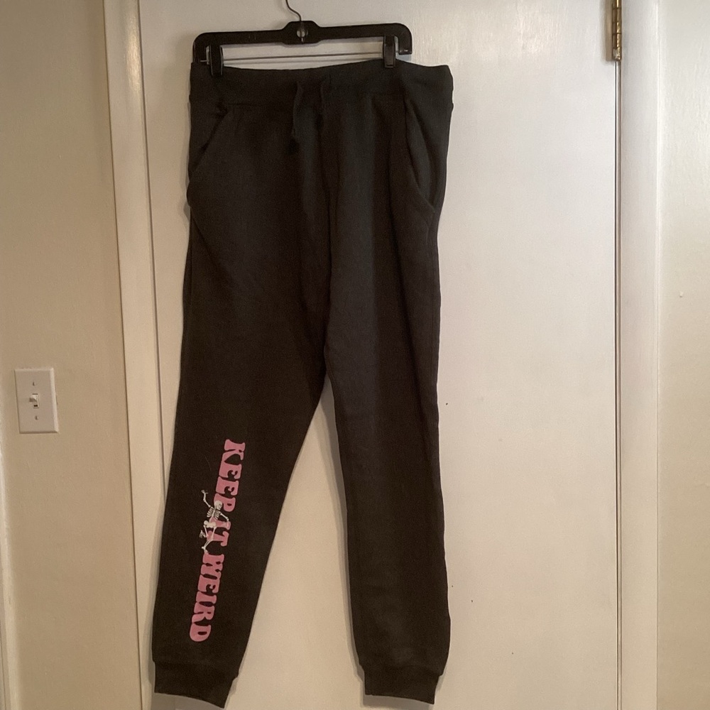 Morbid Patch Art Keep It Weird Unisex Fleece Sweatpants size X-Large
